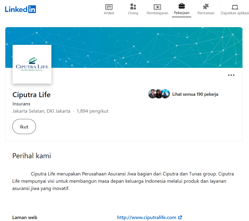 Ciputra Life LinkedIn